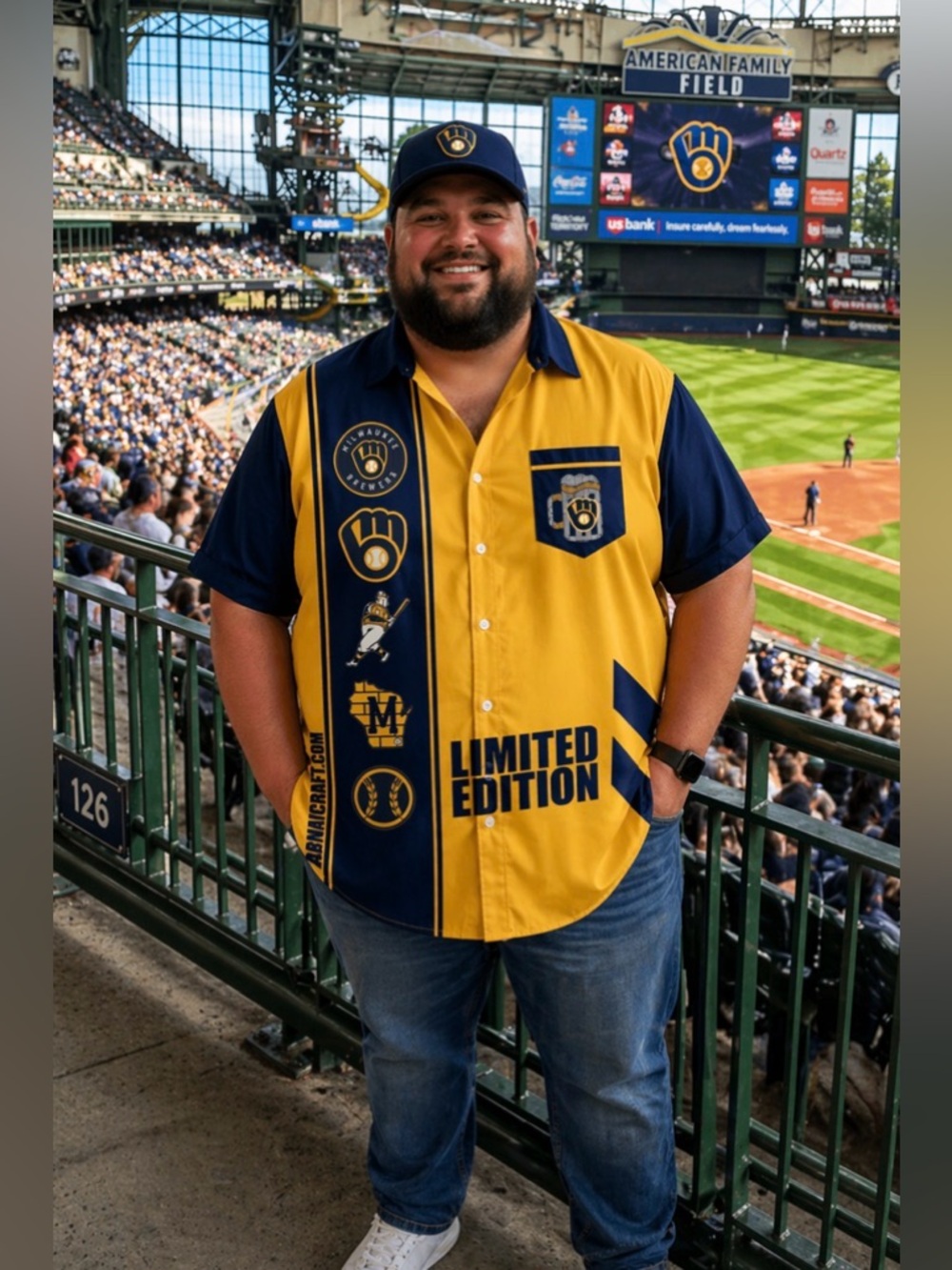 Milwaukee Brewers Big & Tall Shirt Mens 5XL Limited Edition Baseball Fan Shirt